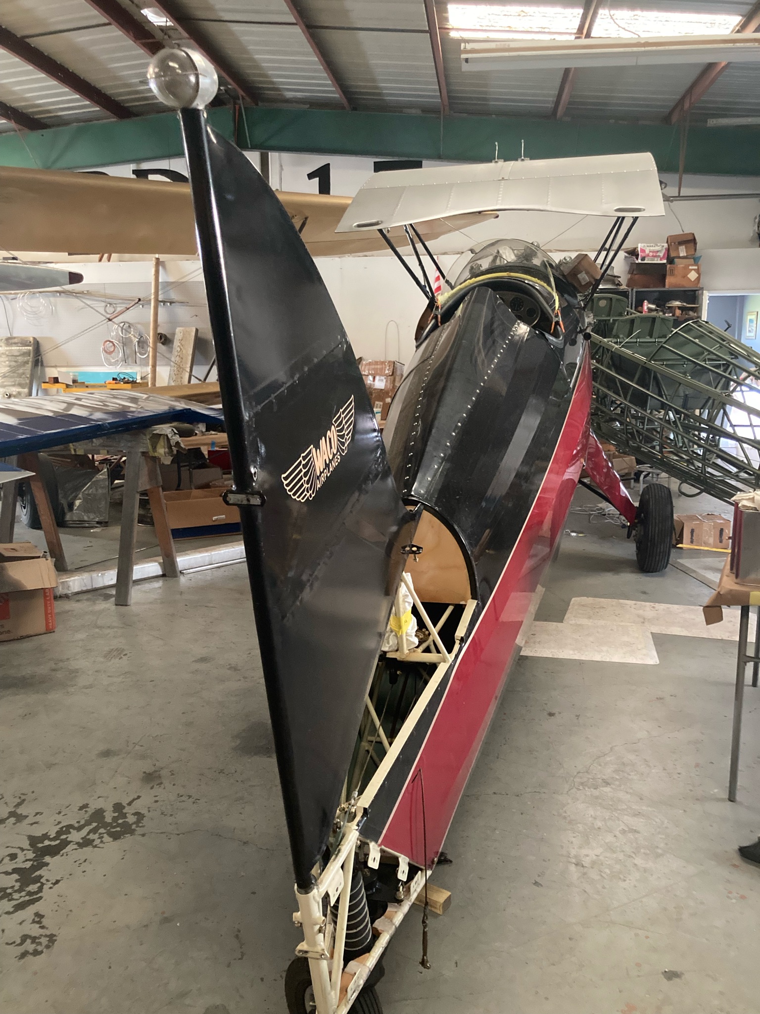 Partially assembled aircraft